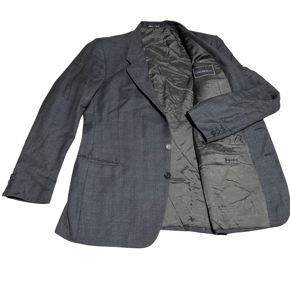 Mani Giorgio Armani Blazer Mens 42R Charcoal Grey Made in Italy Saks 5th Ave